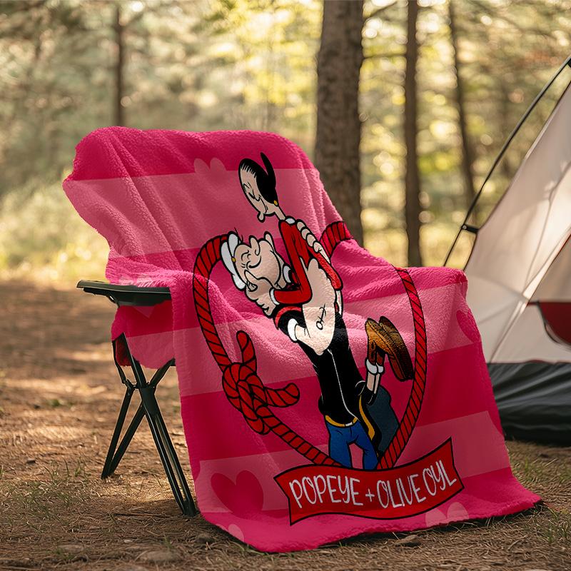Popeye Flannel Blanket, Use for Birthday/Holiday Gift, Soft Blanket for Sofa/Bed/Camping/Office/Tourism Use,All Seasons
