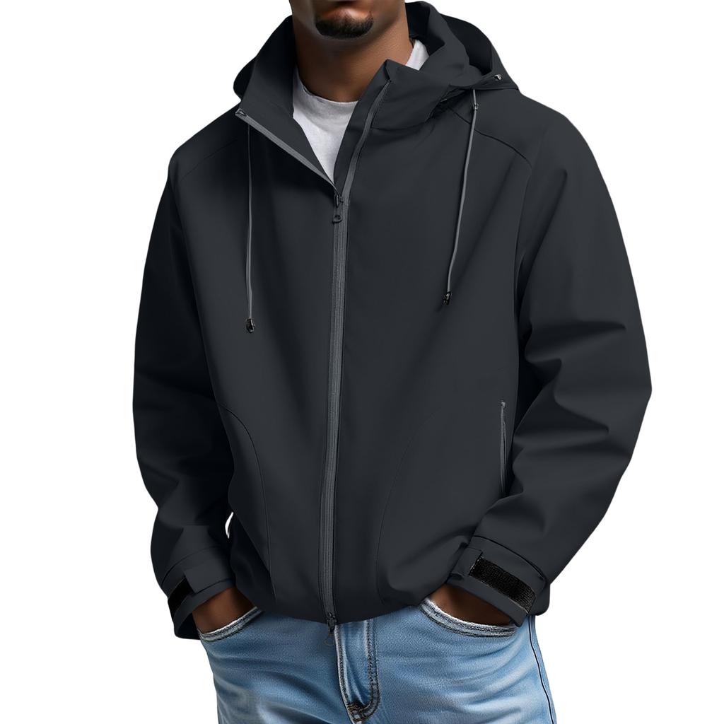 Men's  Leisure  Loose  Windbreaker  Hooded  Hood  Coat