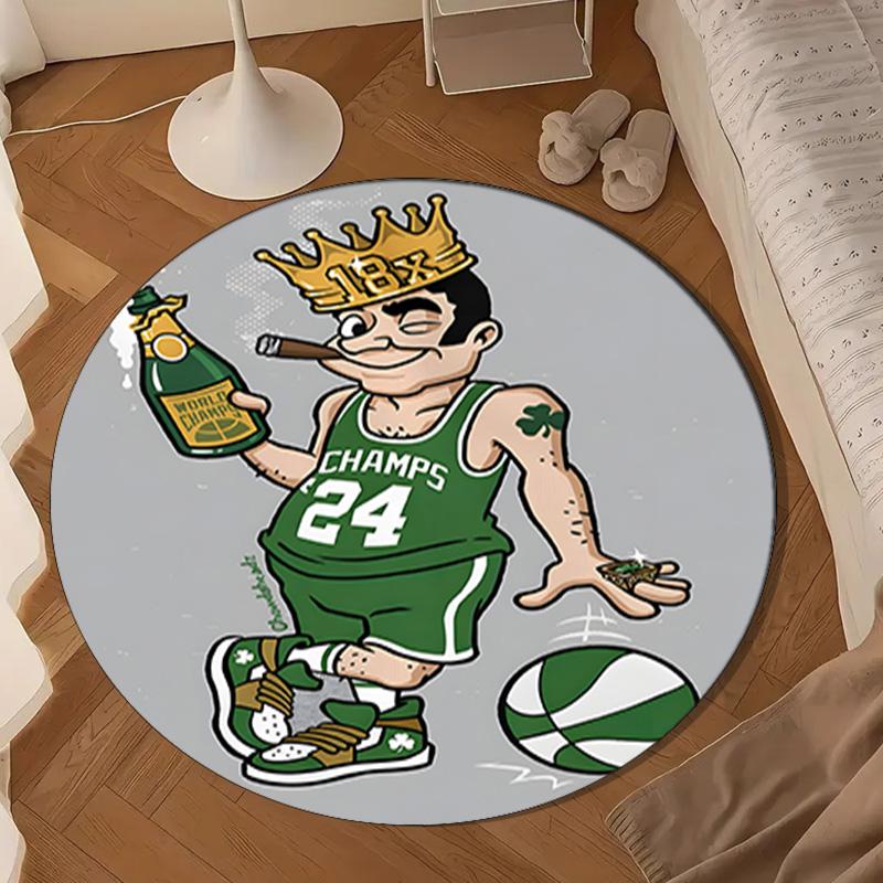 Boston-Celtics Logo Round mat, Anti-slip Circle Carpet Chair rug For livingroom,Bedroom, doormat home decor Gift Christmas Gifts