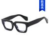 European and American small frame glasses frame anti-blue light women's new trendy square glasses frame personalized ins flat mirror
