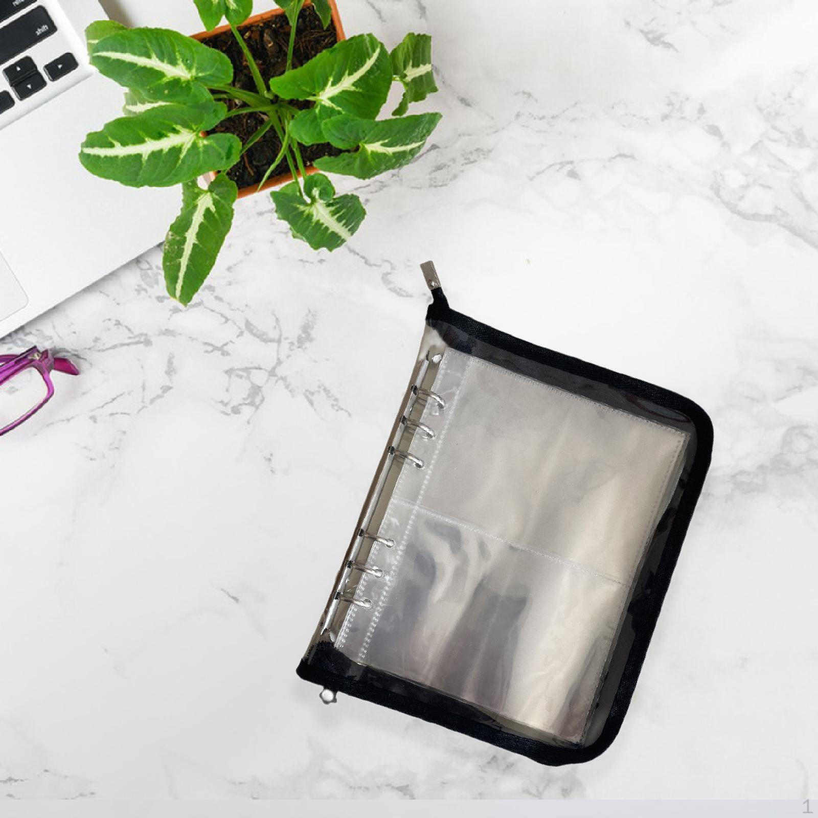 

Чехол-органайзер для книг для хранения ювелирных изделий, прозрачная сумка для сережек Black Silver Clip