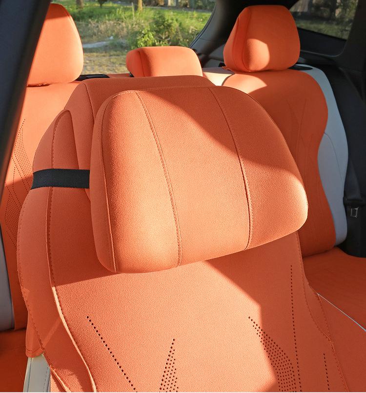 Galaxy L7 Car Seat Cushion - All-Season Ventilated Suede Half-Wrap Cover