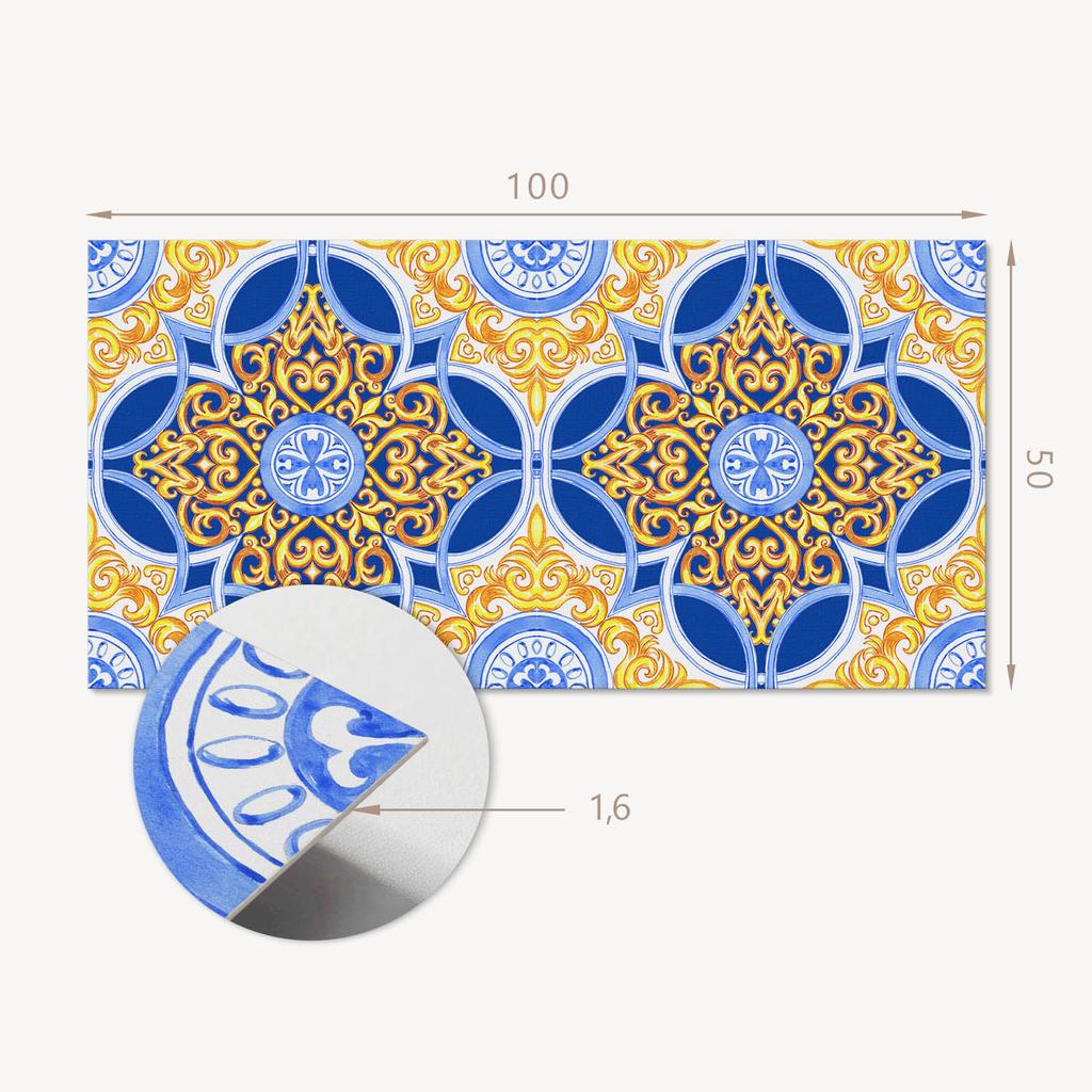 Samoprzylepny Panel Winylowy Z Nadrukiem Do Łazienki 100X50 Cm Dekoracyjny Elegancki Motyw
