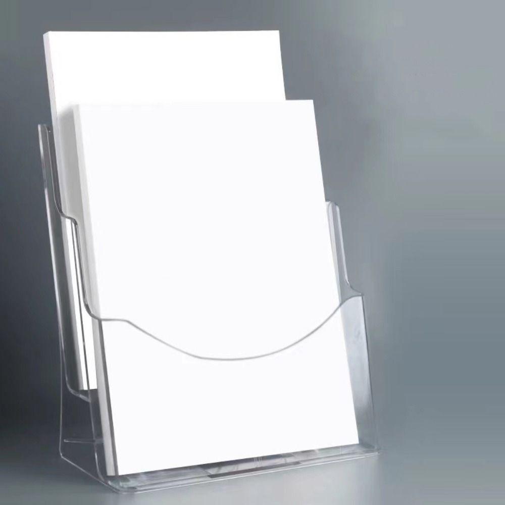 A4/A5/A6 Clear Flyers Display Stand 2/3/4 Layers Desktop Document Rack Brochure Holder  Office