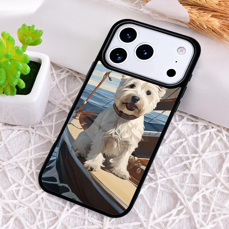West Highland Terrier Westie Funda Shockproof Phone Case for iPhone 17 Air 16e 15 11 12 14 13 Pro Max Cover Coque