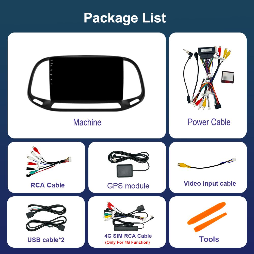 9 Inch Car Video Multimedia Player Android System GPS Navigation for Fiat Doblo 2015 - 2019 Carplay WiFi Touch Screen Bluetooth