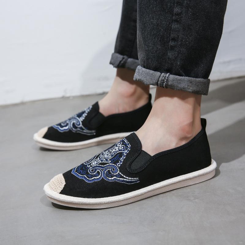 Fashion Designer Shoes Men Espadrilles Zapatos De Hombre New Fisherman Canvas Shoes Men's Casual Sneakers Male Driving Soft Loafers