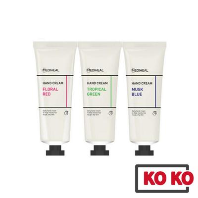 Crema mani quotidiana 50ml (3 tipi) Rosso floreale, verde tropicale, blu muschio