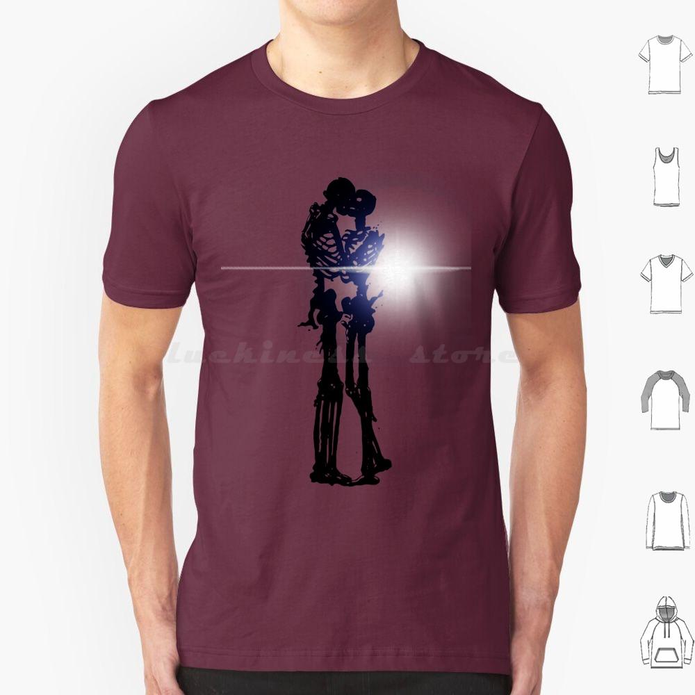 Skeleton Kiss Lens Flare Nuclear Love Skull T Shirt Cotton Men Women DIY Print Skeleton Kiss Kissing Skeletons Nuclear Atomic