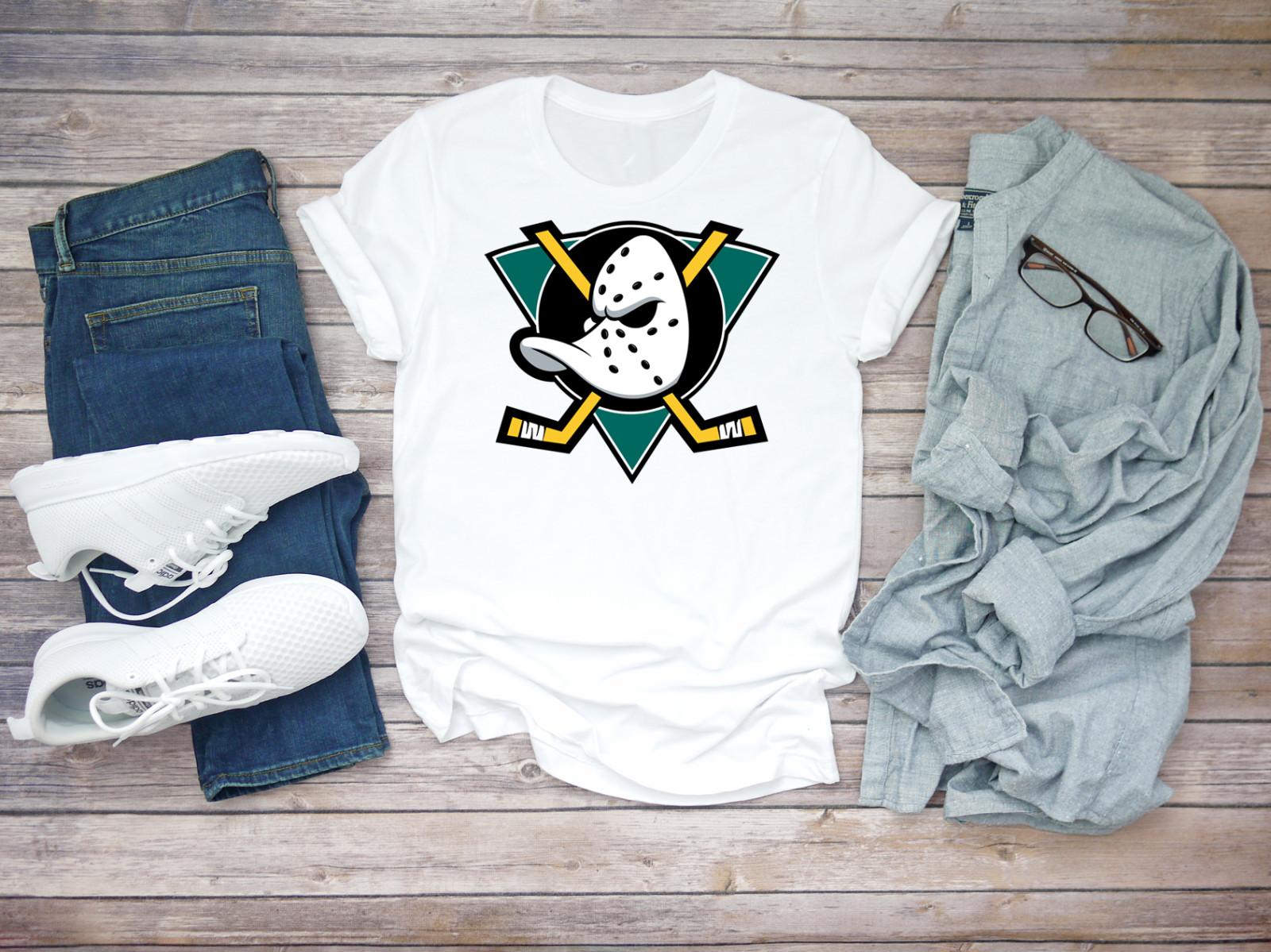 Mighty Ducks Hockey Team Sleeve White Men T-shirt A793 M