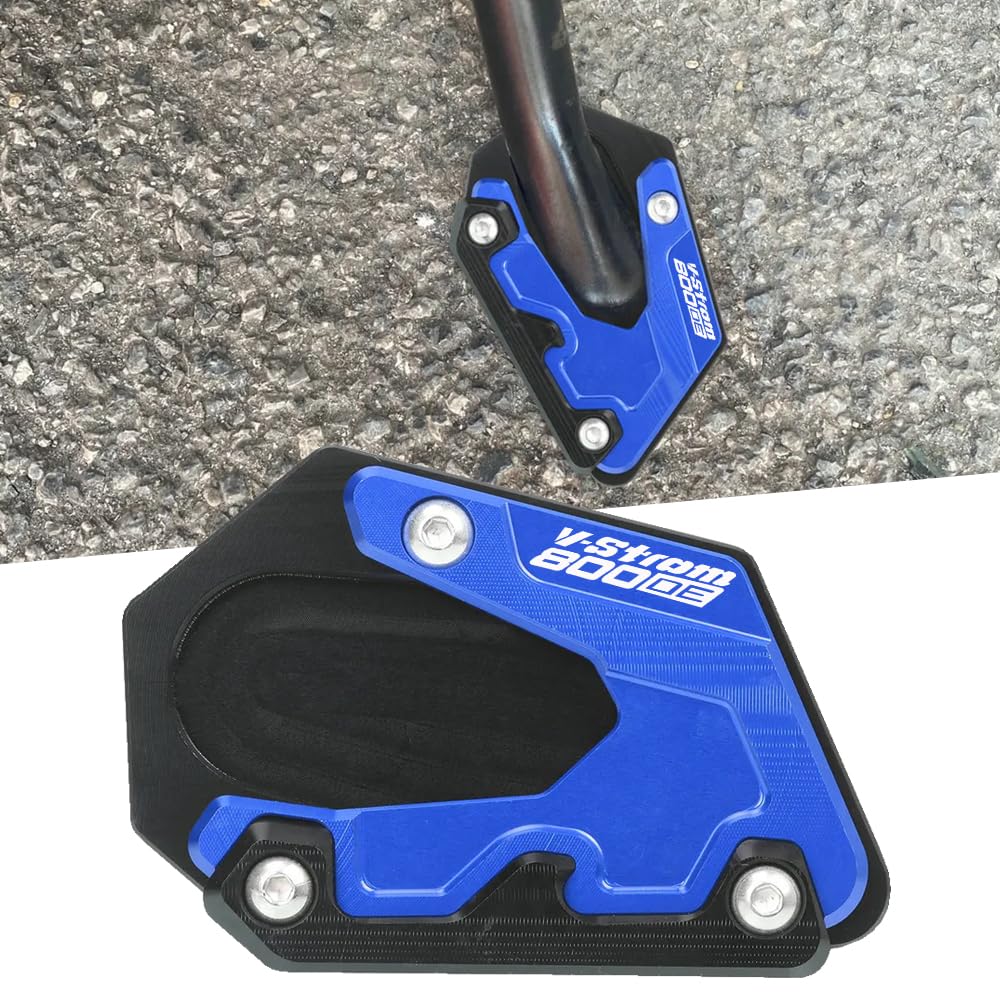 

FOR V-Strom 800DE 2023 Motorcycle Footside Stand Magnifying Plate Kickstand Expanding синий