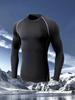 Cross-border PRO Men's Quick-Dry Sports Tights: High Elastic, Sweat-Absorbent, Long-Sleeved Fitness & Cycling Shirt