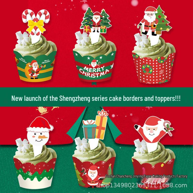 American Christmas Cake Decoration Edging Strips and Party Props