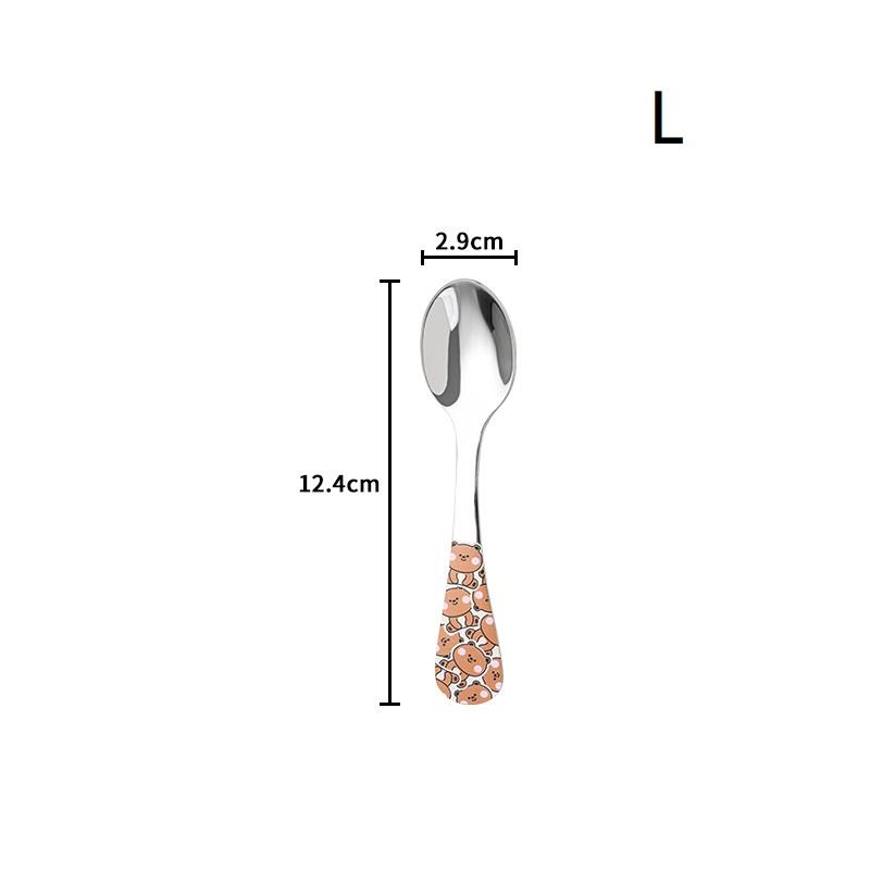 1/4Pcs Animal Cartoon Cute Fork Stainless Steel Children Spoon Fork Children Kids Cutlery Set Tableware Dinnerware Supplies Gift