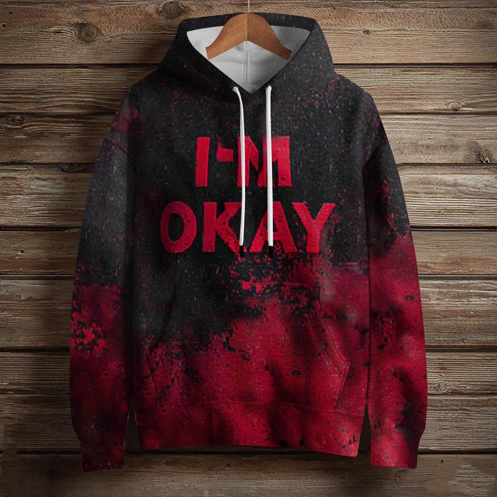Women's Fashion Long Sleeve Pullover Halloween Print Hooded Pocket Sweatshirt