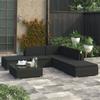 Day and Night - Day and Night Garden Furniture Set 6 Pieces and Black Synthetic Rattan Cushions