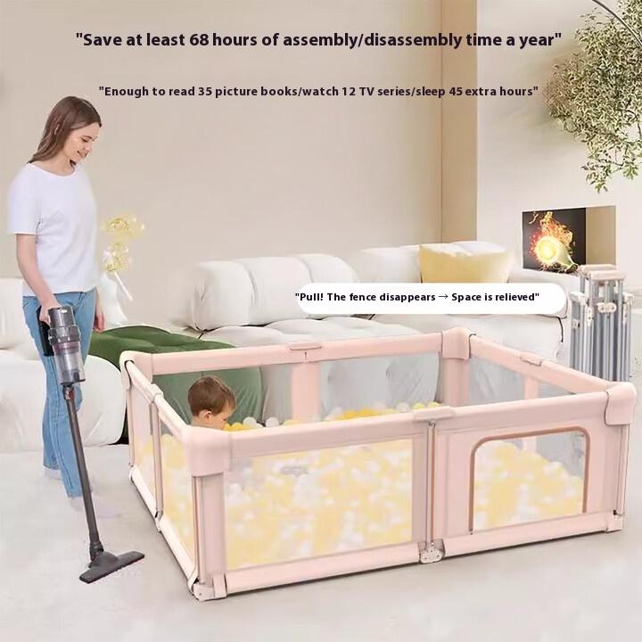 Free installation of folding baby fence, climbing mat on the ground, protective fence, living room crawling fence, baby children's game fence
