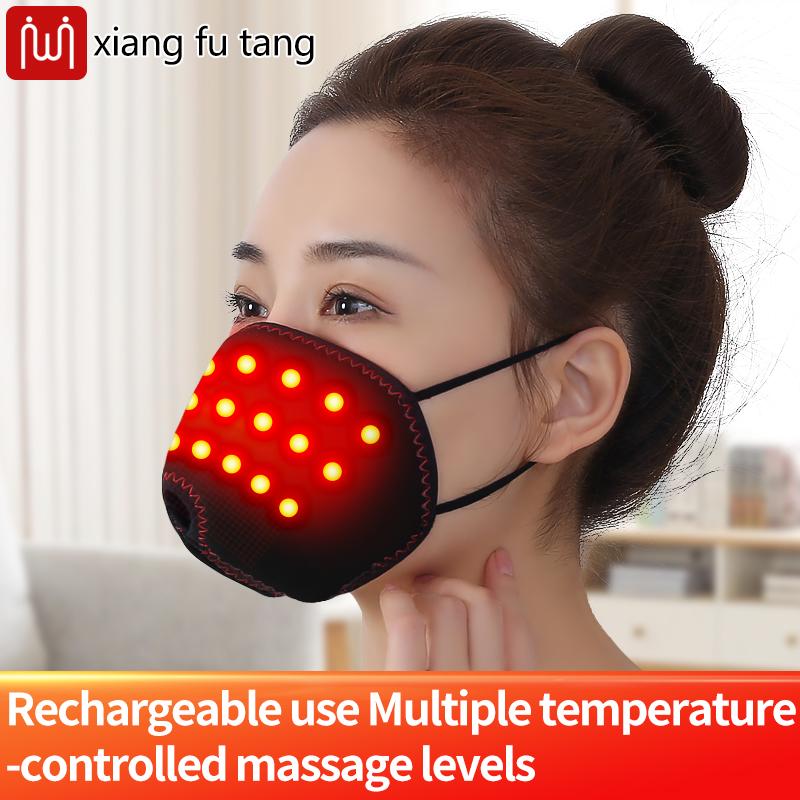 Light Massager Therapy Red Nasal Heated Mask Relieves Stuffy Nose Rhinitis Breathable Cover Unisex