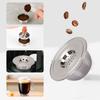 Reusable Coffee Pod 230ml Refillable Stainless Steel Coffee Capsule with Coffee Tamper Spoon Brush Sealing Rings for POP NEXT