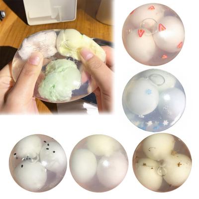 Crispy Sweet Dumplings Squeeze Ball DIY Shapeable Stress Ball Slow Rising Anxiety Relief Stretchy Transparent Ball Sensory Fidget