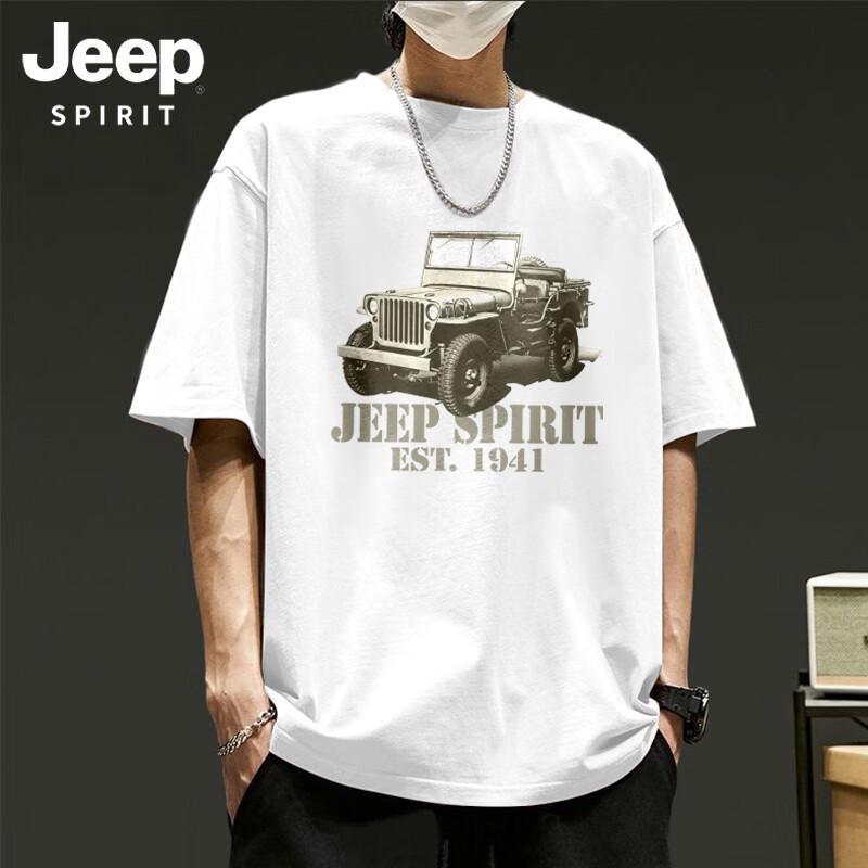 

JEEP SPIRIT Men s Pure Cotton Summer Casual Short Sleeve T-Shirt XL