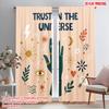 2pcs 2D Flat Printing Window Drapes Trust Universe Celestial Vibes 100% Polyester Without Electricity Party Decorations for Home
