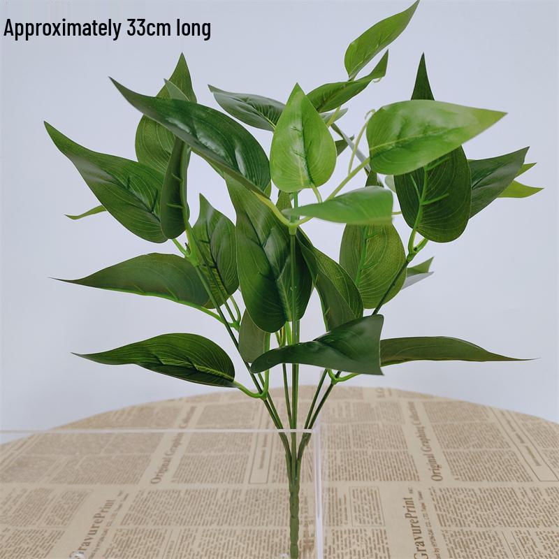 Curly Edge Red Rose Bouquet - 6 Head Artificial Silk Flowers for Living Room Decoration