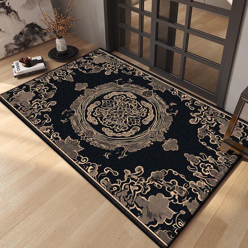 Large Oriental Home Carpet Antiskid Easy Clean Soft Washable Rug for Living Dining Room Entrance Decor