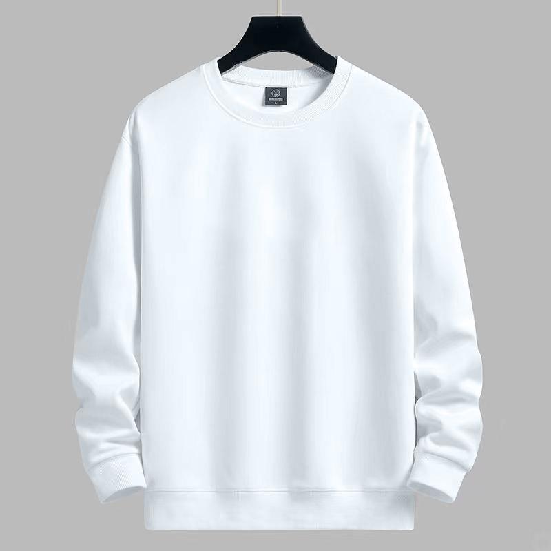 Pánské ležérní jednobarevné mikiny s kulatým výstřihem Klasická mikina Pulovr Streetwear s dlouhým rukávem Trendy standardní mikina