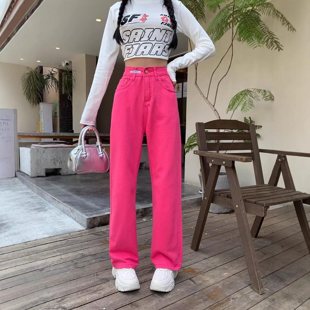 

Women s Wide Leg High Waist Summer Jeans - Straight, Loose, Floor-Length S