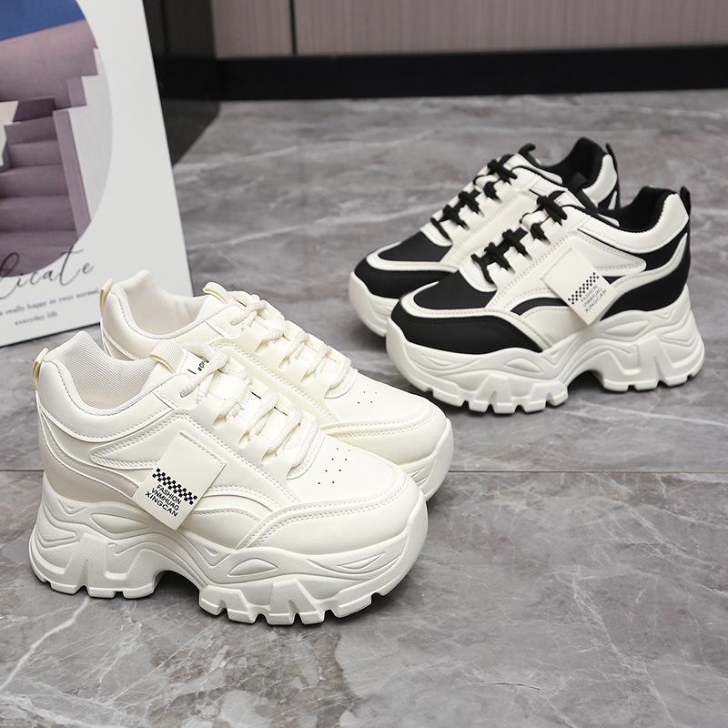 Women's New Small Men Will Increase In Height In Autumn, Women's Shoes Will Increase In Height with Thick Soles, Casual Dad Sports Shoes 8cm Muffin