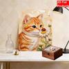 Frameless Pearl Painting Kit Cute Cat Pattern DIY 3D Bead Art Canvas Relaxing Handmade Craft for Adults Home Decor