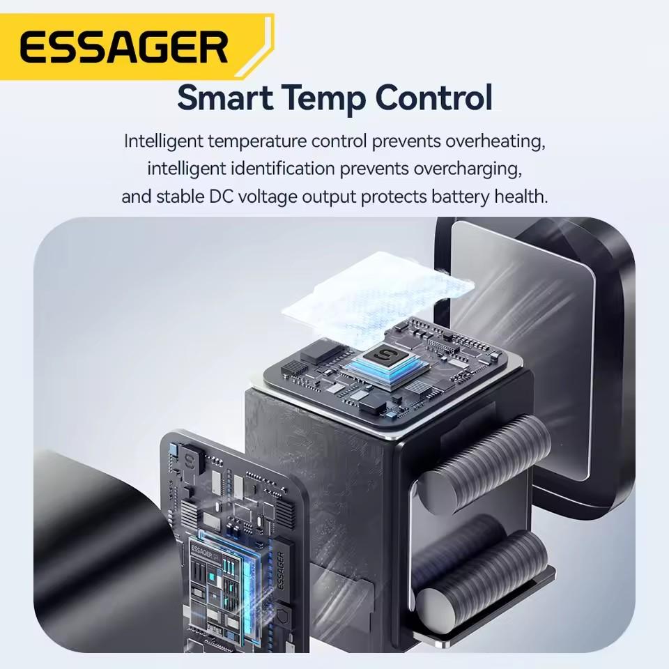 Essager 45W USB A Ladegerät QC3.0 PD Schnellladung Wandladegerät Für Samsung Galaxy S24 S23 Xiaomi 15 iPad Vivo USB A Schnelllader