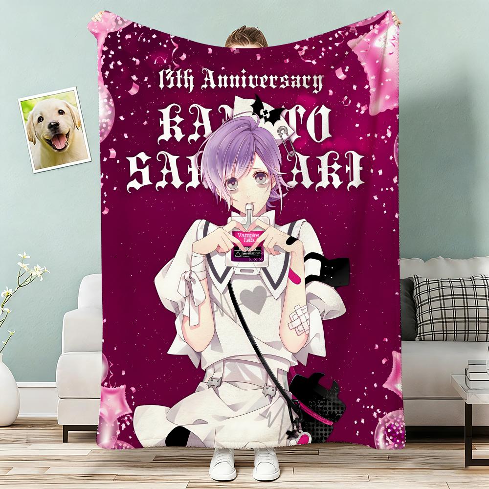Anime D-Diabolik Lovers Movie Throw Lightweight 240g Flannel Blanket Soft Skin-friendly for Summer Cooling