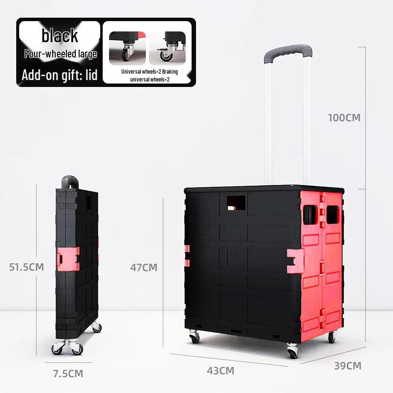 Kompaktní skládací nákupní vozík na schody a pro doručování