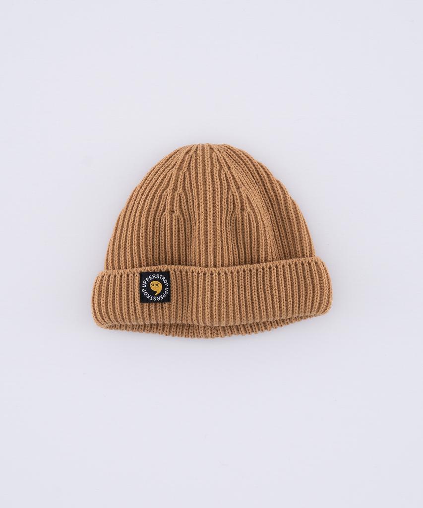 UPPERSTROP [Up9906] Comma Logo Short Beanie Beige
