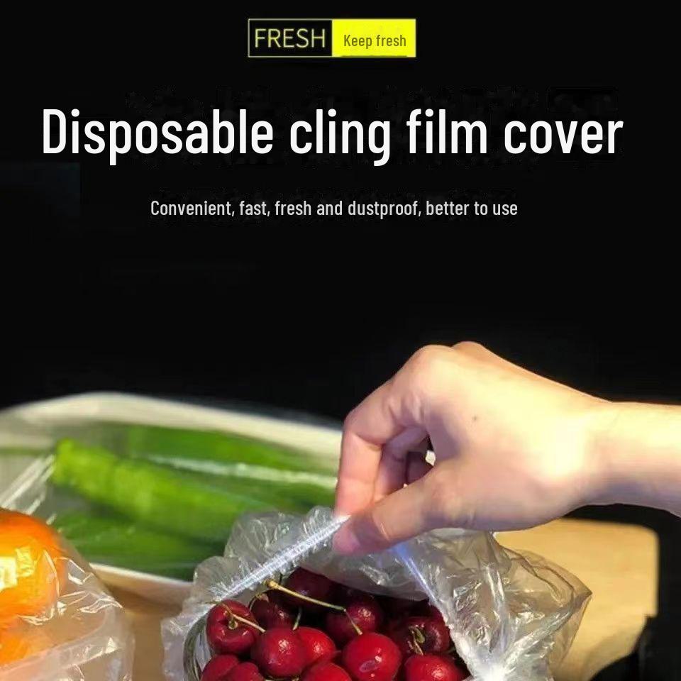 Thickened Elastic Plastic Wrap Set for Plates, Bowls, and Household Use