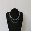 Fashion Cross Double Layers Rhinestone Chain Necklace For Women  New Jewelry