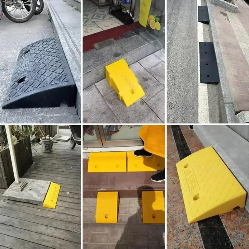 3cm 5cm 8cm Plastic PVC Road S-lope Ramp Pad Portable Car Step UphillTriangle Mat Curb Garage Ramp Non Slip Flooring Ramp Amagi