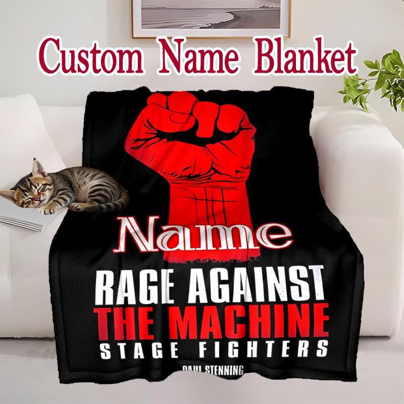 1pc Black Power (9) Blanket, Cozy Printed Throw Blanket, A Heartfelt Gift for Your Family and Friends