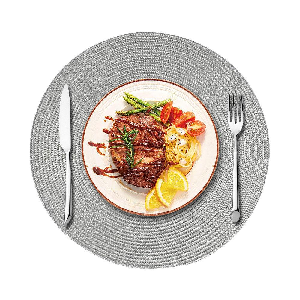 Round Woven Placemat Set - 38cm Heat Resistant & Eco-Friendly Coasters for Home