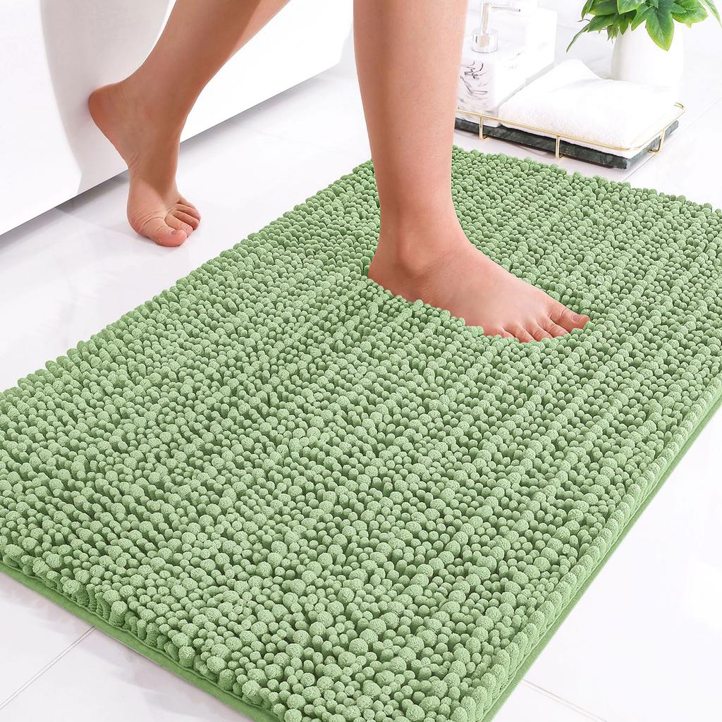 Kitinjoy Chenille Badezimmermatten Extra Dick Saugfähig Rutschfest Badeteppiche Maschinenwäsche Plüsch Teppich Wohnzimmer Luxus Bodenmatten