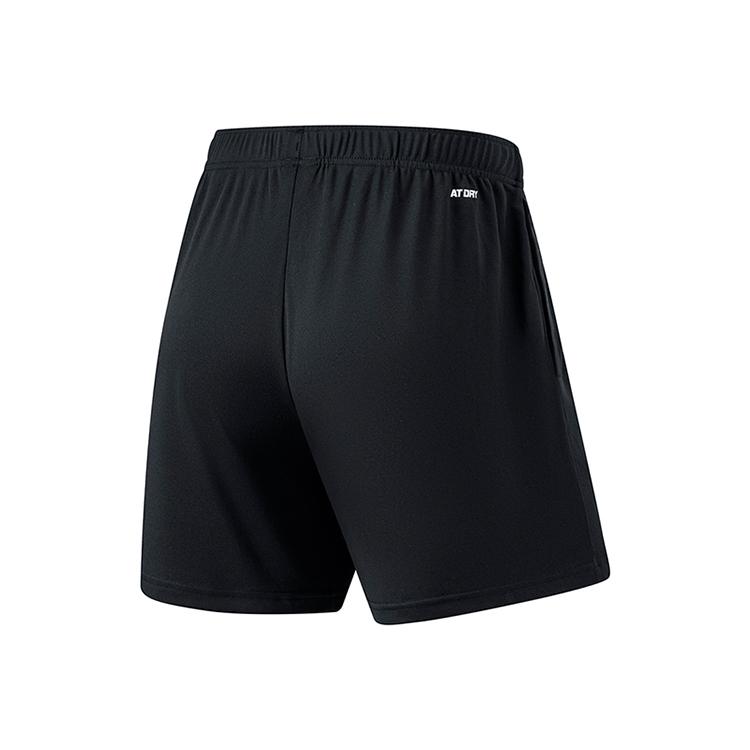 Li-Ning Round Neck Striped Short Sleeve T-Shirt And Solid Color Elastic Shorts Casual Sports Set Unisex sets Ice-River-Blue Black AATU015-2