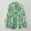 Retro Floral Cotton Linen Lapel Long Sleeve Women's Shirt - 2026 Spring Collection