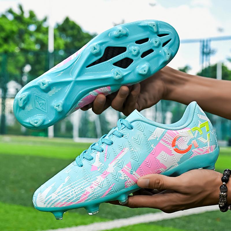 Low-Top Football Shoes for Teens Suitable for Training And Matches On Grass Synthetic Fields And Na. And Adults with Long Pins