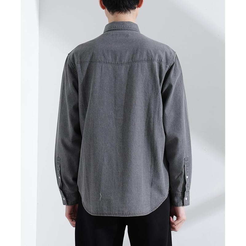 [Nano Universe] MC” TIMELESS WARDROBE denim shirt men's M 111 L.Blue 668-5120222