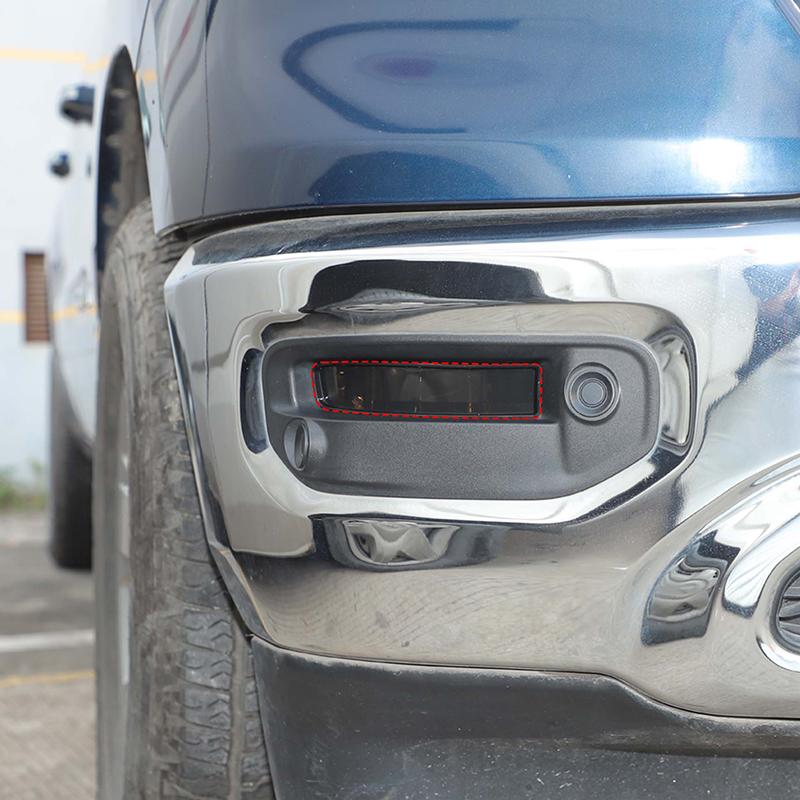 Auto-Nebelscheinwerfer-Abdeckung, Zierleiste, Nebelscheinwerfer-Dekoration, Schutz für Dodge RAM ab 2018, Zubehör, gesmoktes Schwarz