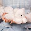 Creative Stuffed Animals Raccoon Fox Husky Cat Monkey Papa Circle Toy Wrapped Around Arm Doll Toys For Kids Birthday Gift