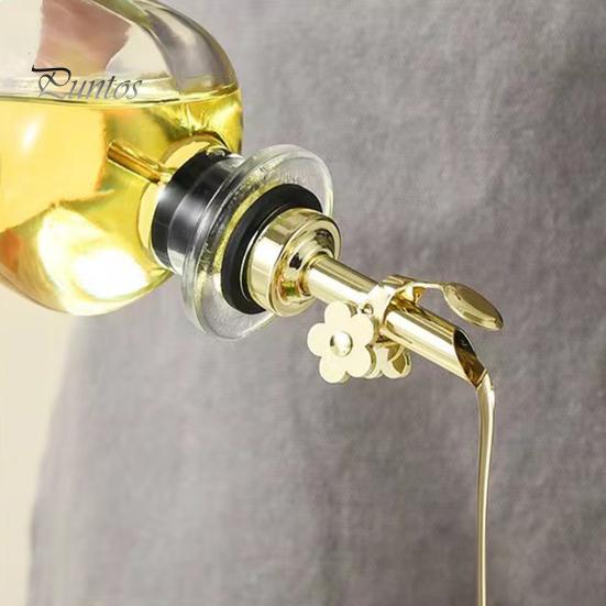 مدفق نبيذ أنيق من الفولاذ المقاوم للصدأ، فوهة صب النبيذ مقاومة للغبار، مدفق زجاجة زيت لبار المطبخ المنزلي