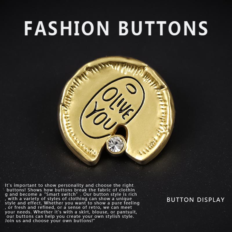 

10 шт. пуговиц высокого класса из нежного кашемирового пальто рубашка топ костюм свитер кардиган металлическая большая пуговица Gold * 18MM